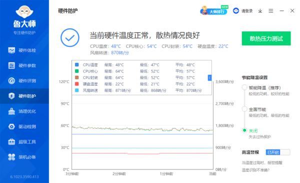 鲁大师散热压力测试需要花多久时间